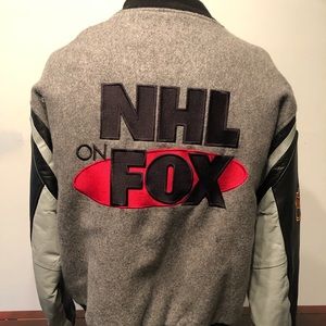 Leather & wool NHL on Fox jacket